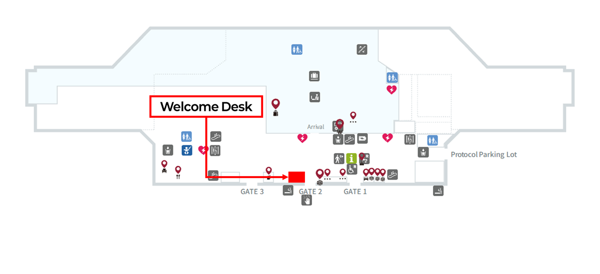 Gimpo welcome desk map